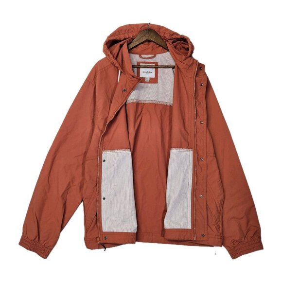 Goodfellow & Co Water Wind Resistant Full Zip Hooded Jacket Orange Mens Size XXL - Picture 4 of 10